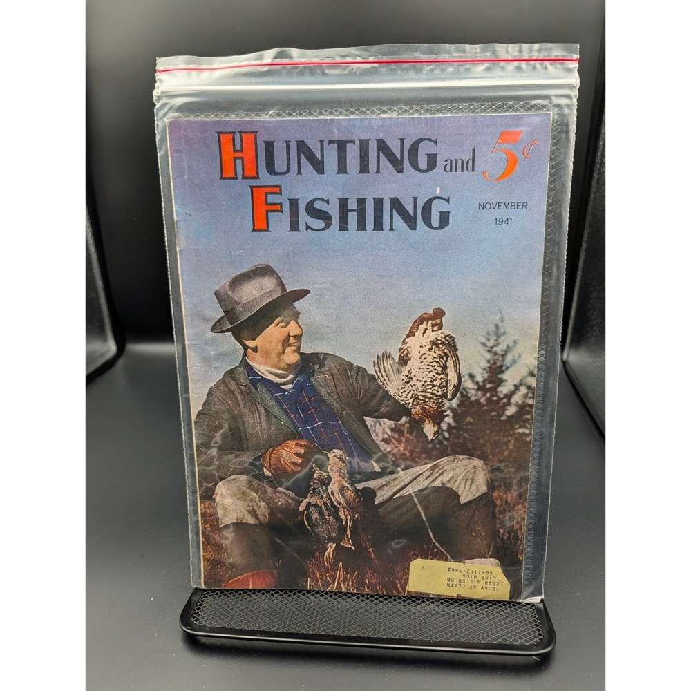 Vintage Hunting &‎ Fishing Magazine November 1941 Outdoorsman Pheasant Cover